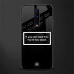 you're too close black glass case for oneplus 8 image