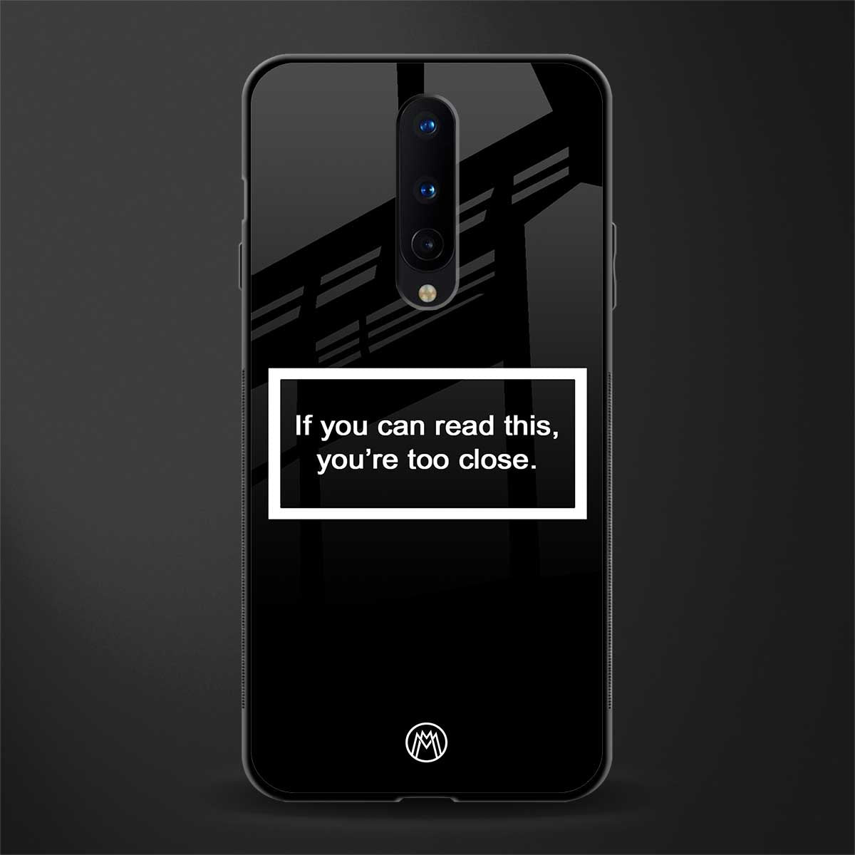 you're too close black glass case for oneplus 8 image