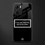 you're too close black back phone cover | glass case for vivo y16