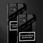 you're too close black back phone cover | glass case for samsung galaxy f42