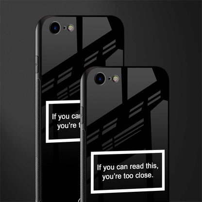 you're too close black glass case for iphone se 2020 image-2
