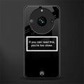 you're too close black back phone cover | glass case for realme 11 pro 5g