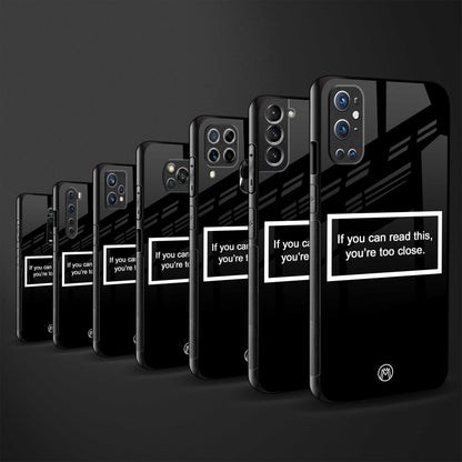 you're too close black back phone cover | glass case for vivo v25-5g