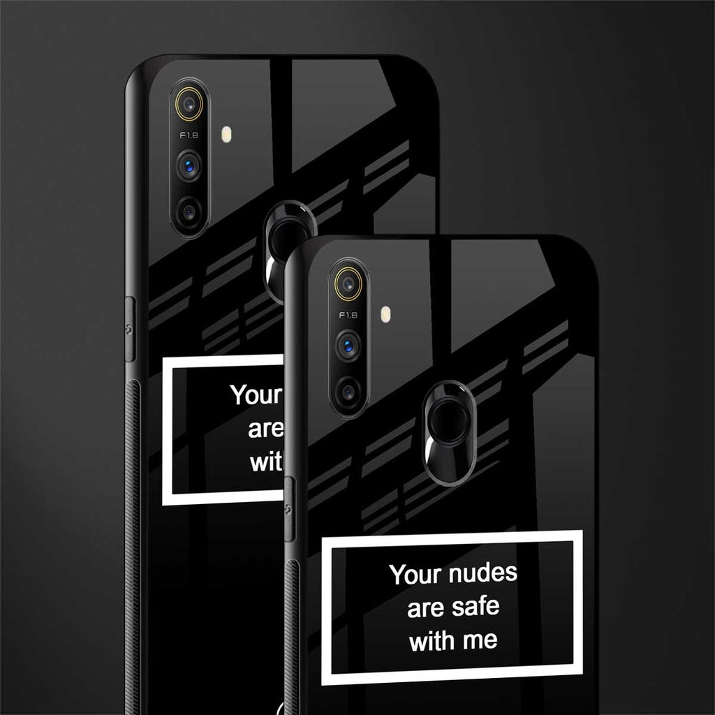 your nudes are safe with me black glass case for realme narzo 10a image-2