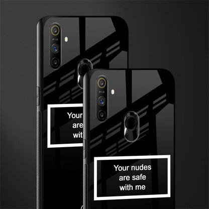 your nudes are safe with me black glass case for realme narzo 20a image-2