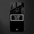 your nudes are safe with me black glass case for realme narzo 10a image