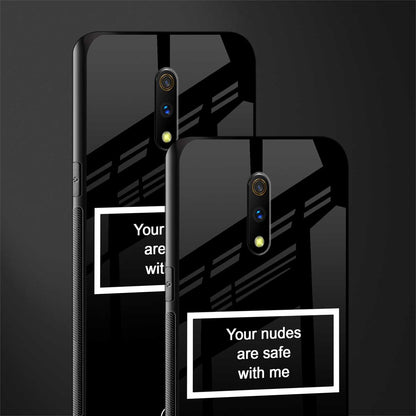 your nudes are safe with me black glass case for oppo k3 image-2