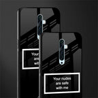your nudes are safe with me black glass case for oppo reno 2f image-2