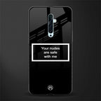 your nudes are safe with me black glass case for oppo reno 2f image