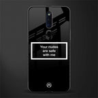 your nudes are safe with me black glass case for oppo f11 pro image