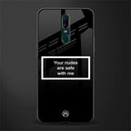 your nudes are safe with me black glass case for oppo f11 image
