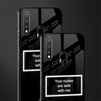 your nudes are safe with me black glass case for vivo y19 image-2