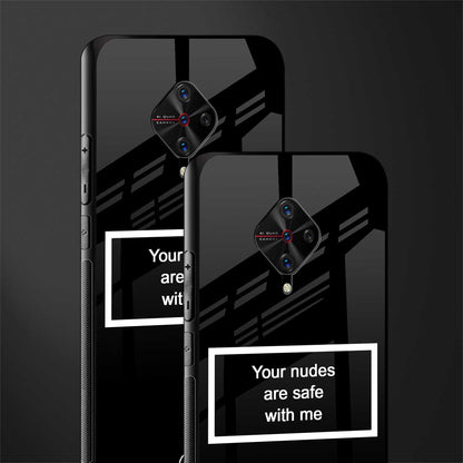 your nudes are safe with me black glass case for vivo s1 pro image-2