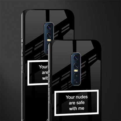 your nudes are safe with me black glass case for vivo v17 pro image-2