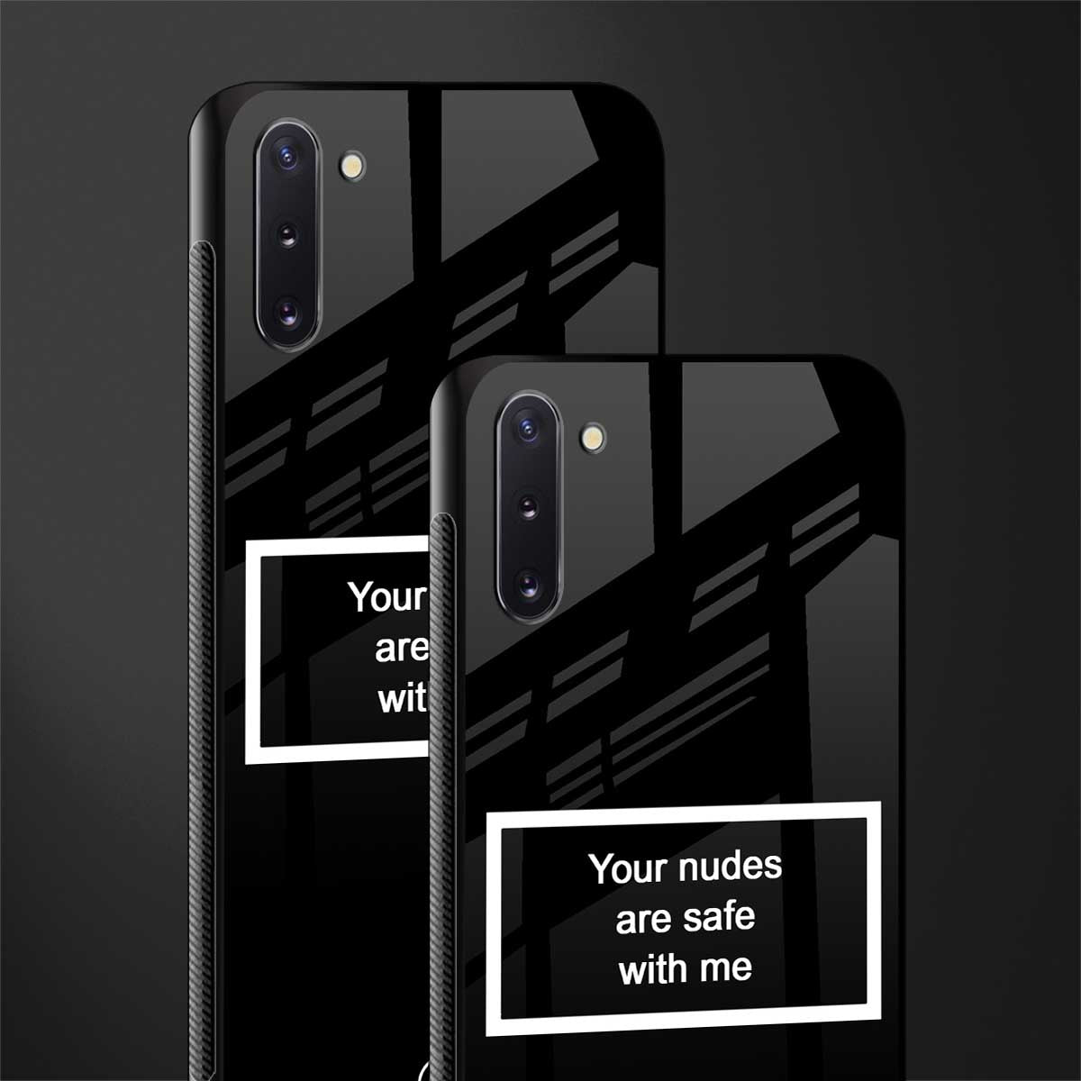 your nudes are safe with me black glass case for samsung galaxy note 10 image-2