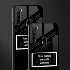 your nudes are safe with me black glass case for redmi note 8 image-2