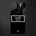 your nudes are safe with me black glass case for redmi note 8 pro image