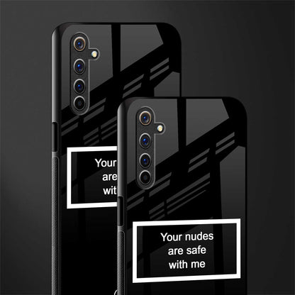 your nudes are safe with me black glass case for realme 6i image-2