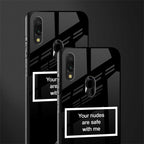 your nudes are safe with me black glass case for redmi note 7 image-2