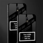 your nudes are safe with me black glass case for redmi 8a image-2