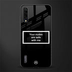 your nudes are safe with me black glass case for mi a3 redmi a3 image