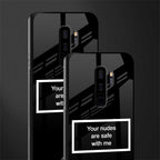 your nudes are safe with me black glass case for samsung galaxy s9 plus image-2
