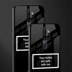 your nudes are safe with me black glass case for oppo a9 2020 image-2