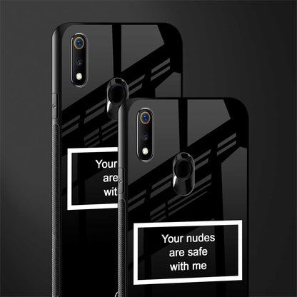 your nudes are safe with me black glass case for realme 3 pro image-2