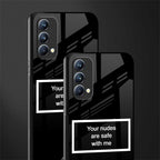 your nudes are safe with me black glass case for oppo f19 image-2