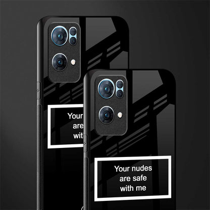 your nudes are safe with me black glass case for oppo reno7 pro 5g image-2