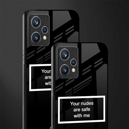 your nudes are safe with me black glass case for realme 9 4g image-2