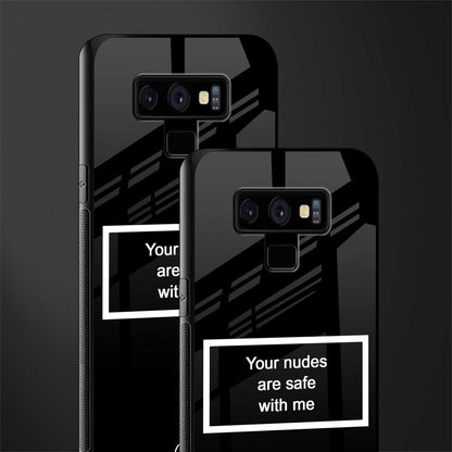 your nudes are safe with me black glass case for samsung galaxy note 9 image-2
