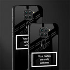 your nudes are safe with me black glass case for redmi note 9 image-2