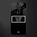your nudes are safe with me black glass case for redmi note 9 image