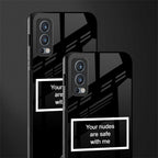 your nudes are safe with me black glass case for oneplus nord 2 5g image-2