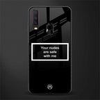 your nudes are safe with me black glass case for vivo y17 image