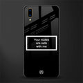 your nudes are safe with me black glass case for vivo v11 pro image