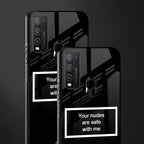 your nudes are safe with me black glass case for vivo y50 image-2