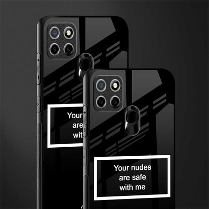 your nudes are safe with me black glass case for realme narzo 30a image-2