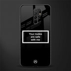 your nudes are safe with me black glass case for poco m2 image