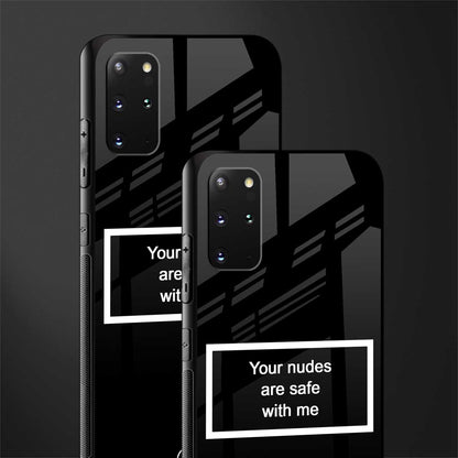 your nudes are safe with me black glass case for samsung galaxy s20 plus image-2