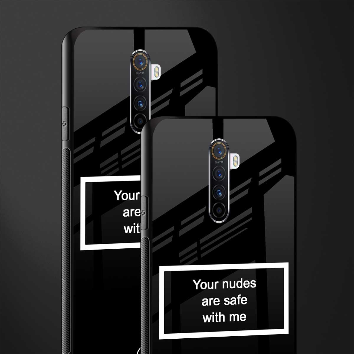 your nudes are safe with me black glass case for realme x2 pro image-2