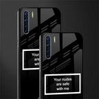 your nudes are safe with me black glass case for oppo f15 image-2