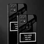 your nudes are safe with me black glass case for oppo a15s image-2