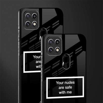 your nudes are safe with me black glass case for oppo a15 image-2