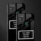 your nudes are safe with me black glass case for realme 7i image-2