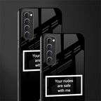 your nudes are safe with me black glass case for oppo reno 4 pro image-2