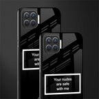 your nudes are safe with me black glass case for oppo f17 image-2