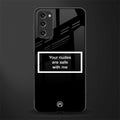 your nudes are safe with me black glass case for samsung galaxy s20 fe image