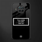 your nudes are safe with me black glass case for mi 10i image